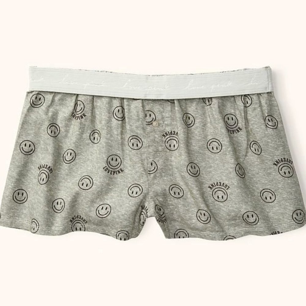 VS PINK Flannel Boxy Sleep Pajama Shorts